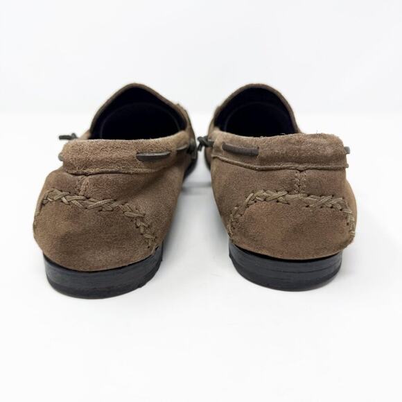 John Varvatos Tan Suede Loafers Driving Shoes Men's US Size 9.5 VGUC Slip On - Picture 4 of 10